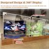 10-30 in Tall Acrylic Display Case with Metal Corner, Transparent Collectibles Dustproof Storage Box, 3cm Thick Wood Base Cube Organizer(55x55x60cm/22x22x24in) view 4