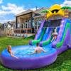 26FT(L) Commercial Grade Water Slide for Adults, (Double Slides) (Heavy Duty Full PVC) (Big Airtight Water Pool), (1100w UL Blower), Inflatable Waterslide for Backyard, Outdoor Blow up Park view 1