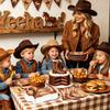 100 Pcs Western Cowboy Napkins, Wild West Boot Hat Cowboy Birthday Party Napkins for Western Party Decorations Rodeo Birthday Supplies,11 x 12 in, 28 x 32 cm view 4