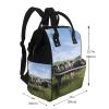 FHEDVBN Cow Grassland Diaper Bag Backpack for Women Multifunction Waterproof Mummy Backpacks for Mom Dad, Large Capacity Nappy Bag with Changing Pad Casual Daypack Travel Bags view 2