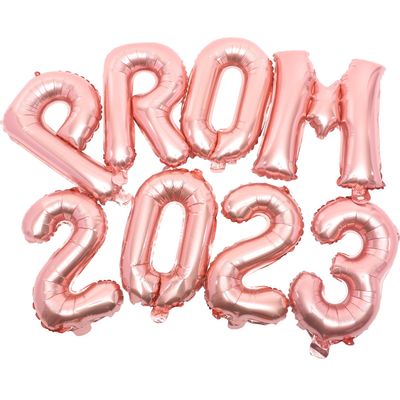 VOSAREA Graduation Balloons Set Rose Gold Foil Balloons Class of 2023 Prom Party Decorations Graduation Season Party Supplies