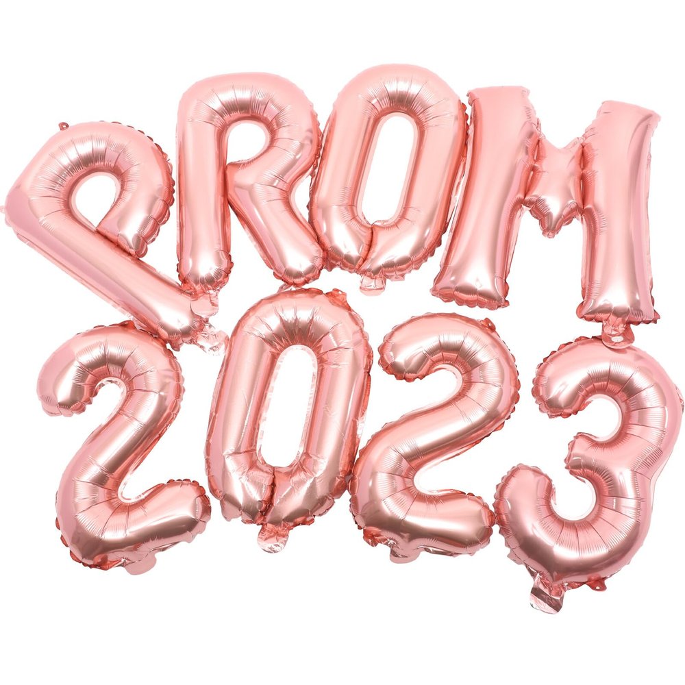 VOSAREA Graduation Balloons Set Rose Gold Foil Balloons Class of 2023 Prom Party Decorations Graduation Season Party Supplies