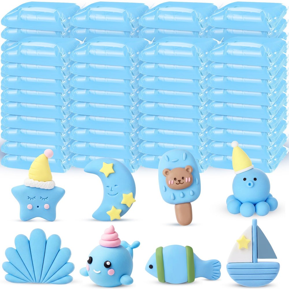 VioraWhite 72 Pcs 38oz Air Dry Clay Bulk Modeling Ultra Lightweight Foam Modeling Clay for Kids Adults DIY Gifts Party Arts Crafts and School Project Supplies (Sky Blue)