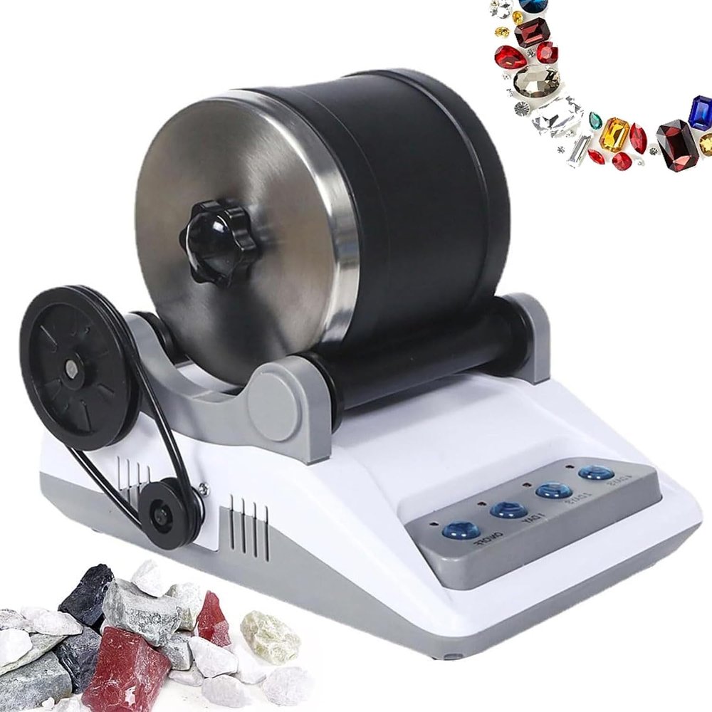 UILMLIO Rock Tumbler Machine Kit, Professional Rock Tumbler Kit, Detachable Design, for Rocks and Gemstones, Perfect Educational Toy and Gift for Kids and Adults for All Ages Polishing Projects