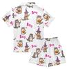 Pfrewn Silk Satin Pajamas Set Cute Otter Wear Halloween Costume-2 Button Down Sleepwear Loungewear 9-10Y view 4