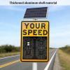 Asiwnshw Solar Powered Radar Speed Limit Sign, Speed Display Radar Traffic Sign, LED Speed Feedback Signs, Traffic Warning Detection with Accessories(White,50 * 70cm) view 4