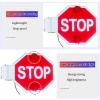 Asiwnshw 12V-24V Stop Signs, School Bus Stop Signal Light, Electric LED Stop Sign for School Buses, Aluminum School Bus Parking Signal Arm, Side-Mounted (1pcs) view 3