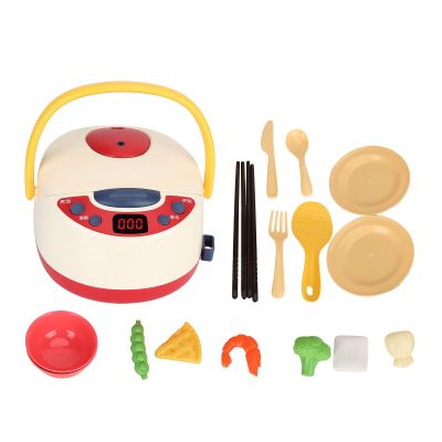 BTSEURY Kids Rice Cooker Toy, Smart Spray Kids Rice Cooker, Kitchen Cooking Playset Simulation Cooking Toys with Music (Red Spray)
