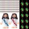 Bememo 50 Pcs Mini Jesus Figures Original Design Jesu Love You Glow in The Dark Little Rubber Toys to Hide and Seek Religious Party Favors Sunday School Baptism Gifts (Jesus Love You) view 1