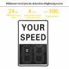 Asiwnshw Speed Display Radar Traffic Sign, Solar Traffic Feedback Warning Board, Traffic Driver Feedback Signs with Remote Control for School, Hospital Road(Yellow,60 * 90cm) view 2