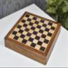 12-Inch Magnetic Travel Chess Set with Drawer Storage Matte Finish Rosewood, Extra Queens view 2