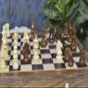 12-Inch Magnetic Travel Chess Set with Drawer Storage Matte Finish Rosewood, Extra Queens view 4