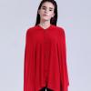 FUNOMOCYA Multi-Function Nursing Shawl Breastfeeding Scarf for Moms Wine Red Breastfeeding Privacy Wrap with Button Closure Soft Lightweight Nursing Poncho for Outdoor Use view 4