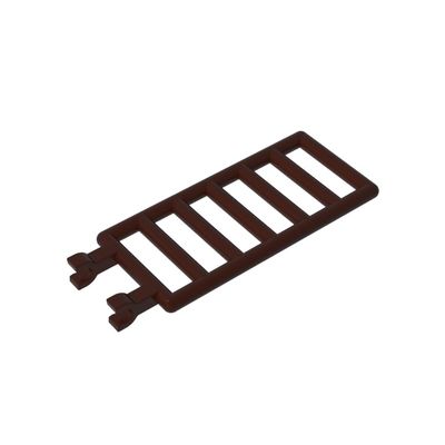 Gobricks 6020 Bar 7X3 with Double Clips (Ladder), Dark Brown, 50 pcs