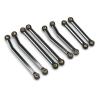 Metal 8 Pull Rods Set, 6061-T6 Aluminum Modification Parts for jjrc C8801 C8808 C8809 for ax AX8560 for traxxas TRX4M 1/18 RC Crawler Accessories (Black) view 1