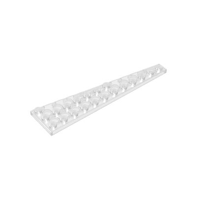 Gobricks GDS-708 47397 Wedge Plate 12X3 Left, Trans-Clear, 10 pcs