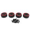 4 Pcs 1.9 Inch Carbon Fiber Beadlock Wheels Rims, Ultra Lightweight RC Wheel Hubs with Nylon Center Ring, 59mm Diameter for 1/10 RC Car Off Road Rock Crawling (Red) view 1