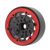 4 Pcs 1.9 Inch Carbon Fiber Beadlock Wheels Rims, Ultra Lightweight RC Wheel Hubs with Nylon Center Ring, 59mm Diameter for 1/10 RC Car Off Road Rock Crawling (Red) view 3