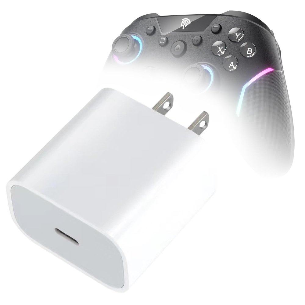 BoxWave Charger Compatible with EasySMX X20 Gaming Controller - PD GAN miniCube (30W), 30W Tiny PD GAN Type-C Wall Charger - Winter White