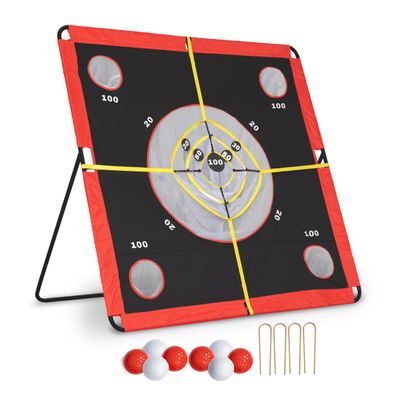 ANYTHING SPORTS ChipShot Challenge - Backyard Chip Shot Challenge with Scoring Net Outdoor Golf Practice & Party Game