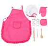 GLOGLOW Children Chef Set, Cooking Baking Suit with Apron and Utensils for Girls, Perfect for and Learning Activities view 1