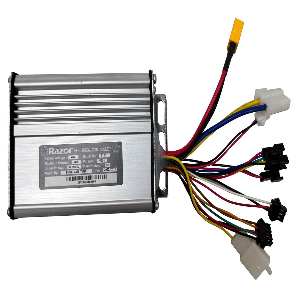 AlveyTech 48 Volt B-YHB-4828-TYB6 Controller for the Razor EcoSmart Cargo - Replacement Motor Speed Control Module with 5-Wire Throttle Connector