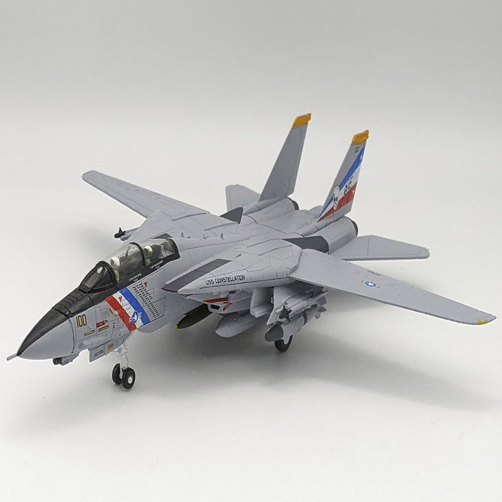 F-14D Tomcat Aircraft VF-2, Bounty Hunters, USS Constellation (1990s) United States Navy 1/100 Diecast Model Airplane FS034A