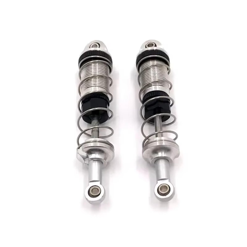 Rc Shock Absorber Models For SCY 16101 16102 16103 1/16 2piece Metal Oil-filled Shock Absorber Remote Control Car Suspension Upgrade Accessories(Silver)