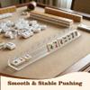 17.5" Magnetic Mahjong Racks with Pushers, Acrylic Scalloped Mahjong Racks, Perfect for Mahjong Parties, Family Game Night, Team Building & Solo Fun Slide the Push Rod, Anti-Slip and Durable 4PCS view 2