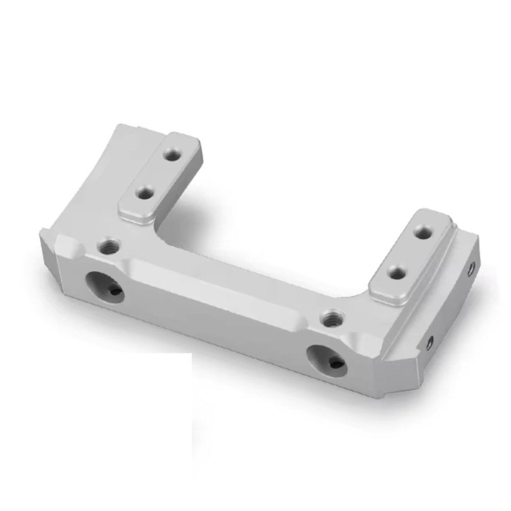Rc Toys Repair Parts For Axial For SCX10 90047 For Wrangler 90046 For Cherokee 1/10 Metal Front Bumper Mount Relocation Upgrade Parts Crawlers(Silver)