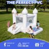 9FT 100% PVC White Bounce House, Suitable for Kids 3-6 Inflatable Castle. The Perfect Toy for Active Children. Suitable for Indoor and Outdoor Play, Party Decoration (Includes Blower) view 4