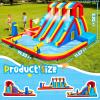14.3FT Oxford Inflatable Water Slide Family Version Water Park Built in Reservoir Slide Sprinkler Rock Climbing Summer Carnival Pool Party Easy Setup & StorageInclude Blower view 2