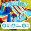 14.3FT Oxford Inflatable Water Slide Family Version Water Park Built in Reservoir Slide Sprinkler Rock Climbing Summer Carnival Pool Party Easy Setup & StorageInclude Blower view 3