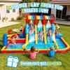 14.3FT Oxford Inflatable Water Slide Family Version Water Park Built in Reservoir Slide Sprinkler Rock Climbing Summer Carnival Pool Party Easy Setup & StorageInclude Blower view 4