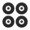 4 Pcs 1/10 RC Car Tire, RC Crawler Wheel Hub Tire, Wear Resistant Soft Rubber Tires with Deep Tread for AXIAL SCX10 90046, High Grip Off - Road Crawler Wheels (White) view 1