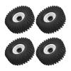 4 Pcs 1/10 RC Car Tire, RC Crawler Wheel Hub Tire, Wear Resistant Soft Rubber Tires with Deep Tread for AXIAL SCX10 90046, High Grip Off - Road Crawler Wheels (White) view 3