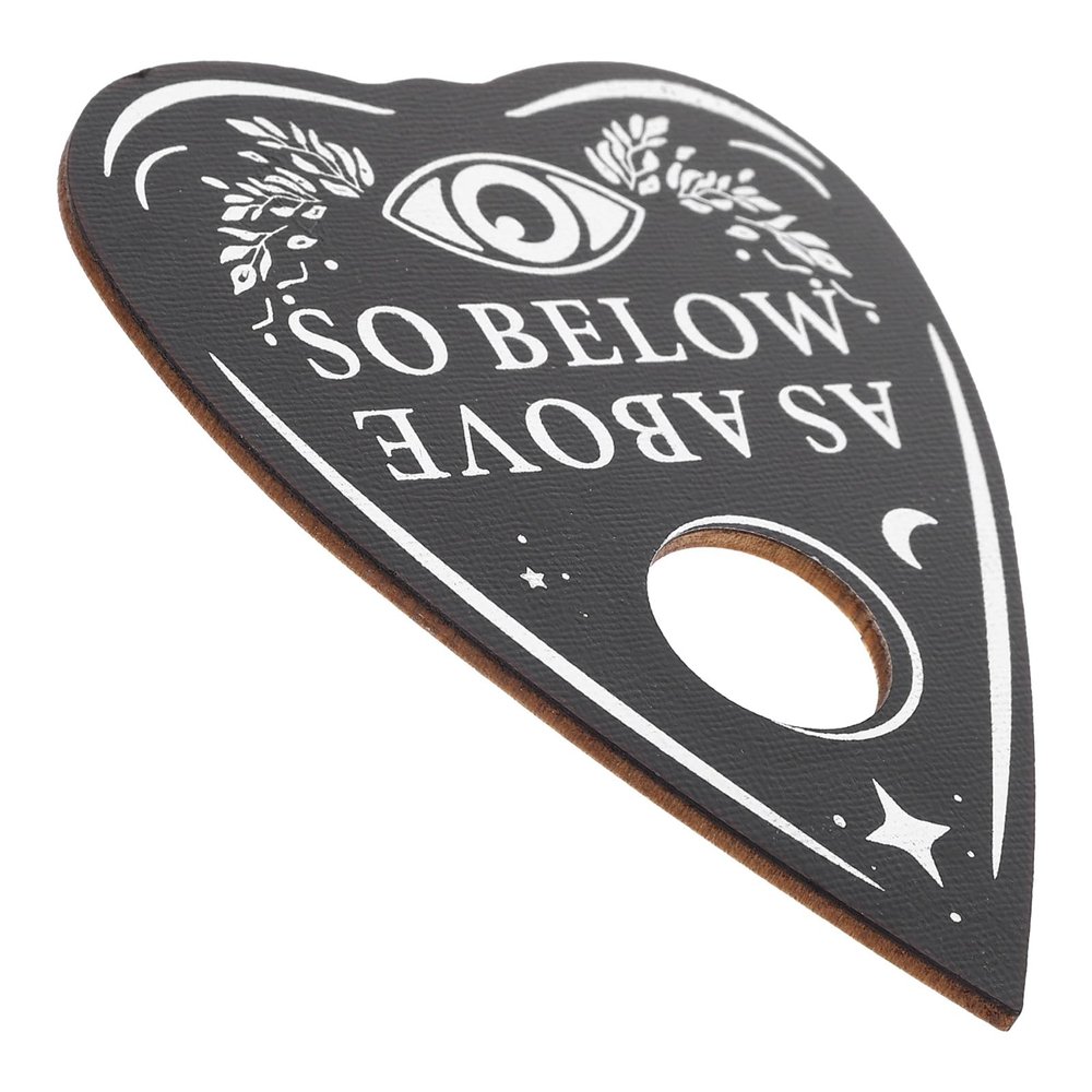 Alasum Wooden Divination Board Pendulum Accessory for Fortune Telling Party and Home Use, Heart Shape Spirit Board with Letters, Wiccan Altar Supply and Divination Prop