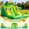 17FT Oxford Inflatable Water Slide Built in Swimming Pool Slide Climbing and Water Spray Device Wet and Dry Dual-Use Family Version Water Park Pool Party Summer Carnival Supplies Easy Setup & Storage view 2