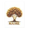 Custom Name Mother Child Tree of Life Sticker - 3D Personalized Gold Rose Decal - Waterproof Vinyl for Laptop, Luggage, Water Bottle - Sentimental Gift for Mom, Grandma view 1