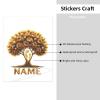 Custom Name Mother Child Tree of Life Sticker - 3D Personalized Gold Rose Decal - Waterproof Vinyl for Laptop, Luggage, Water Bottle - Sentimental Gift for Mom, Grandma view 2