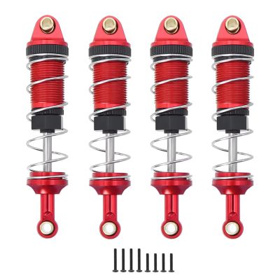 Rc Shock Absorber Models For MJX 16208 16209 16210 For MN128 MN86K MN86 MN86S For MN G500 1/12 Metal Oil Shock Absorber Remote Control Car Upgrade Parts(Red)
