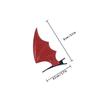 CIYODO 4pcs Halloween Bat Wing Hair Clips Pu Leather Devil Hairpins for Party Cosplay Hair Accessories Black and Red view 2
