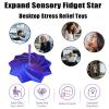3D Printed Expanded Sensory Fidget Star,Stress-Relief Spinning Tower Toy with Handles,Sensory Toys for Adults & Teens,Honeycomb Whirling Spiral Design for ADHD & Stress Relief (Red Green Blue, 3.54in) view 4
