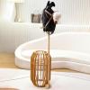 JISADER Hobby Horse Stick Horse with Realistic Sound Effects Wooden Pole Handle Wheels Plush Riding Stick Handcrafted for Kids Suitable for Birthday Holiday, Black with Roller view 4