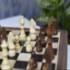 12-Inch Magnetic Travel Chess Set with Drawer Storage Matte Finish Genuine Ebony Wood, Extra Queens view 4