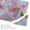 RMYRHQ Iridescent Pinks Lilies with Holographic Sparkles Wood Jigsaw Puzzles for Adults 500pieces Dreamy Floral Art Puzzle Cozy Indoor Relaxation Ideal for Mother's Day and Spring Birthday Gifts view 4