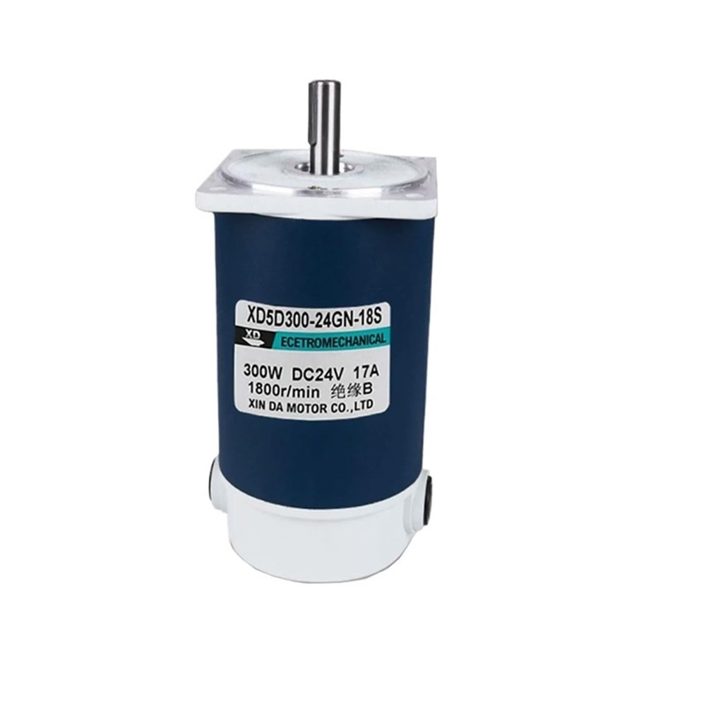 300W High Speed Motor 12V 24V 5D300GN Speed Regulating Motor Adjustable Speed CW CCW Large Motor 1800rpm/3000rpm(3000rpm,24Vmotor and Bracket)