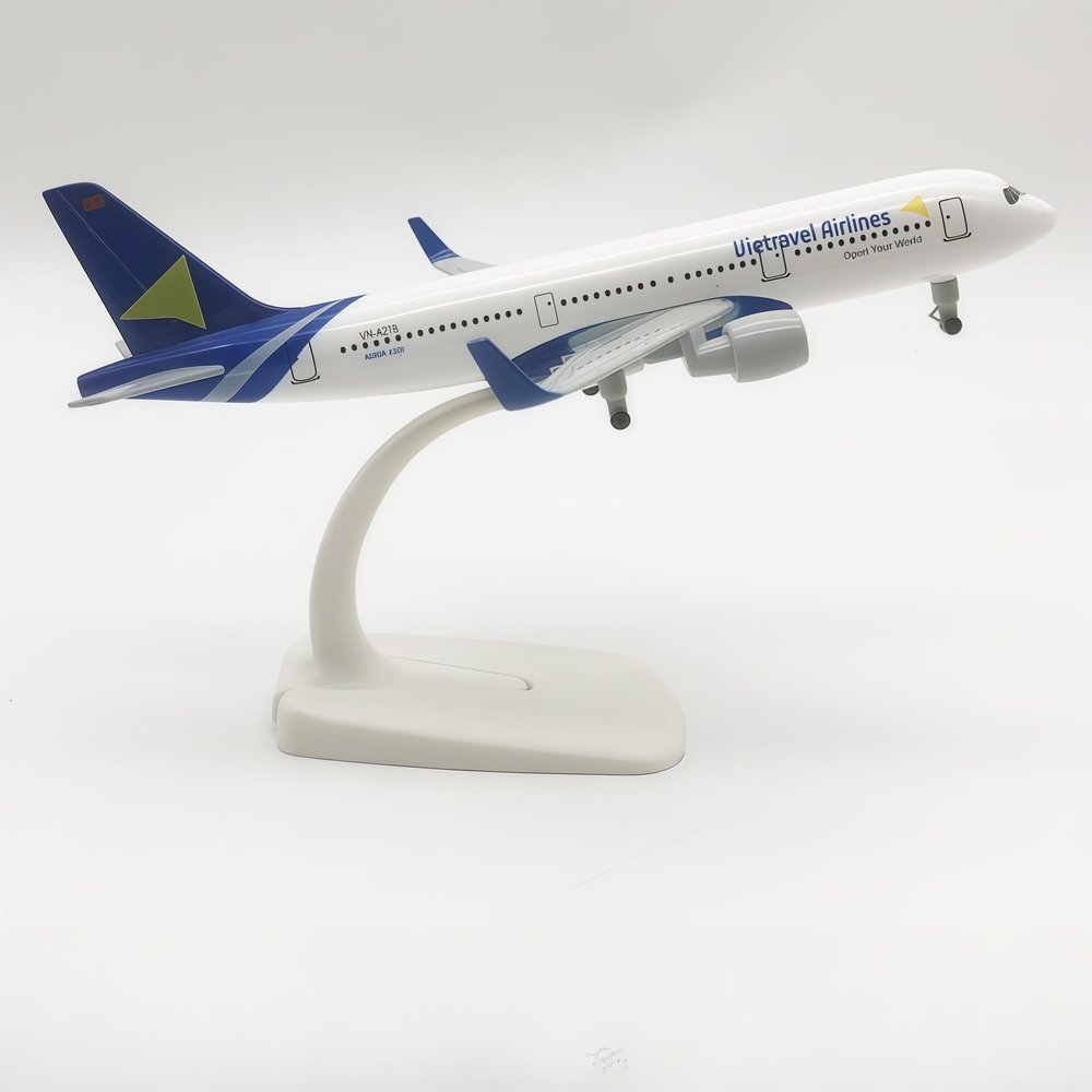 20cm Airbus A321 Vietravel Airlines Alloy Diecast Model Aircraft 1 300 Scale for Collection Display