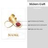 Custom Name Mother and Child Infinity Rose Sticker - Personalized Eternal Love Decal for Mom - Waterproof Gold Vinyl for Laptop, Car, Water Bottle - Meaningful Mother's Day Gift view 2