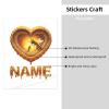 Custom Name Sticker Queen Bee Honeycomb Heart - Personalized 3D Waterproof Vinyl Decal for Laptop, Water Bottle, Luggage - Unique Gift for Bee Lovers view 2